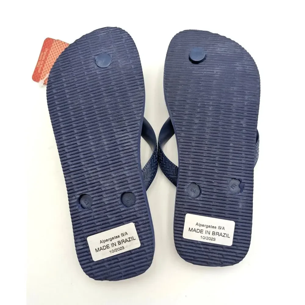 Havaianas Flip Flop Thong Sandals Unisex Kids' Navy Blue Size US3/4Y EU35/36